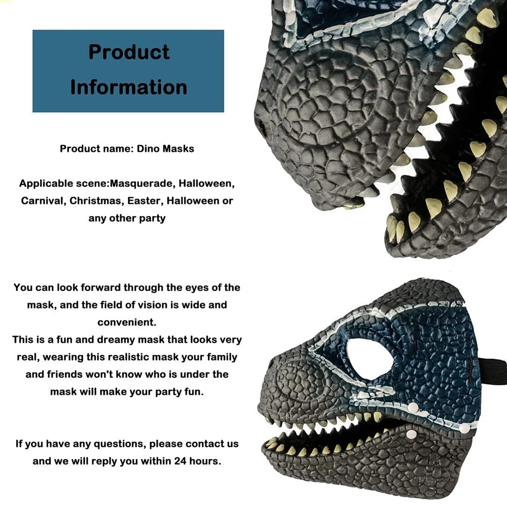 Halloween Dinosaur Mask Horror – Kids Face Mask recenzja i cena