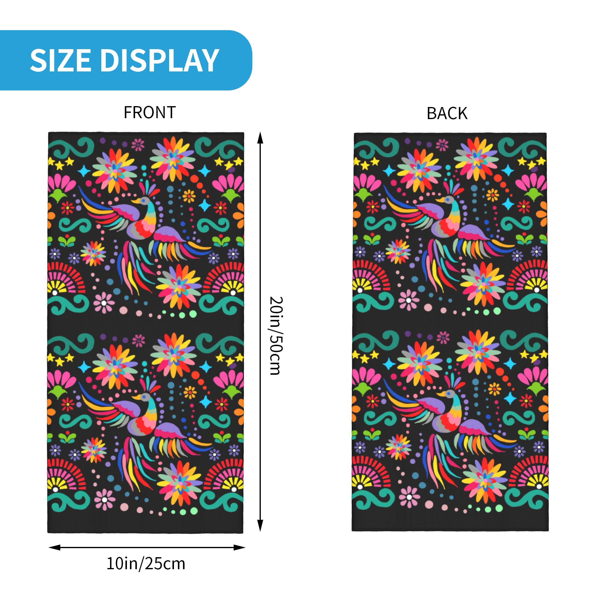 Custom Mexican Floral Flower T – Neck Gaiter Face Cover recenzja i cena