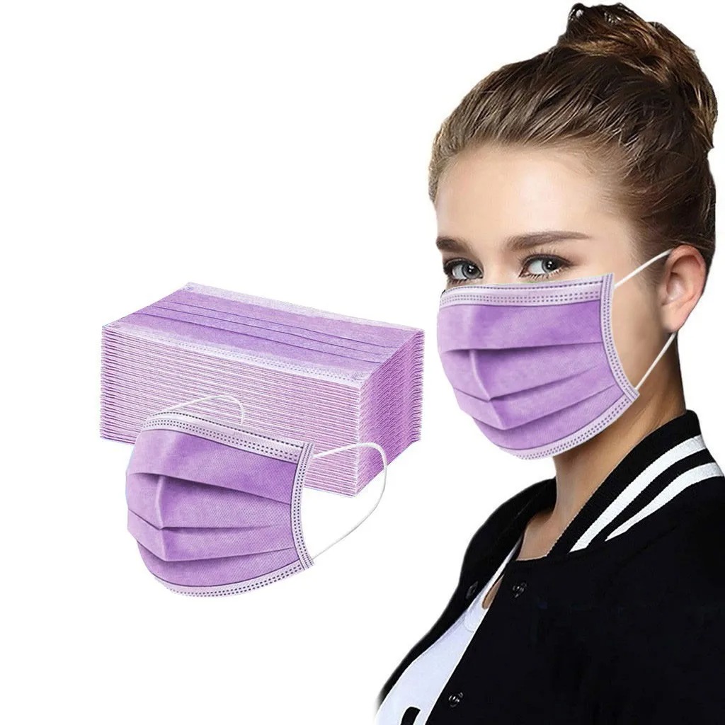 50PCS Women Man Solid Mask Dis – Disposable Surgical Mask recenzja i cena