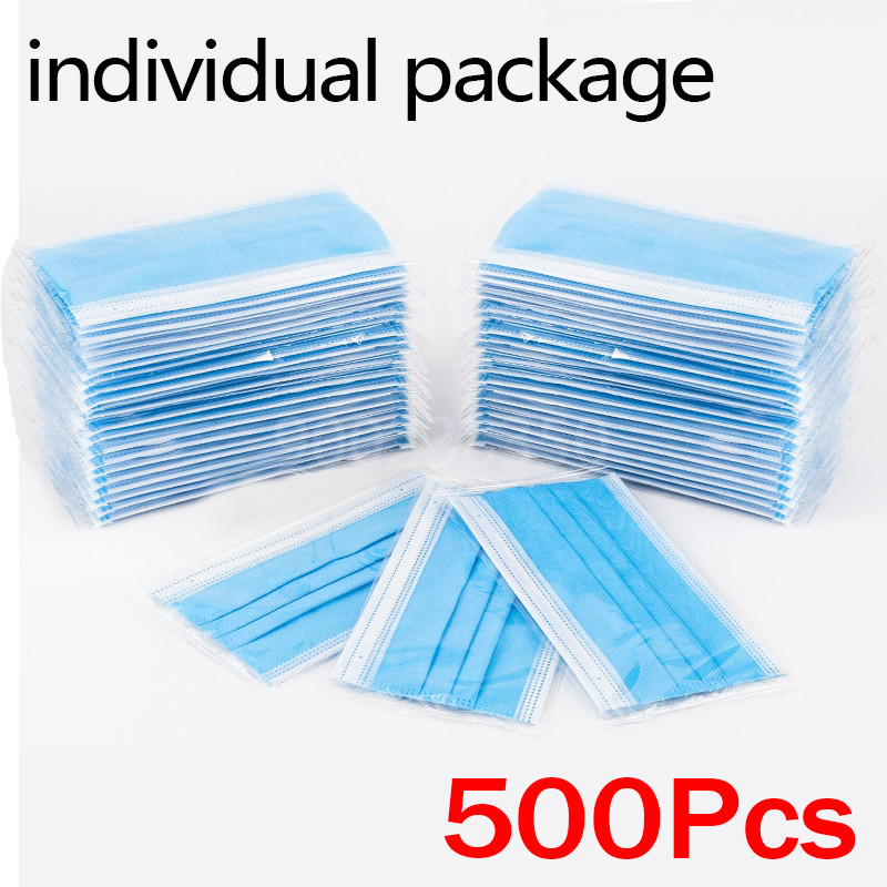 10-500pcs Disposable Adults in – Disposable Mask Blue recenzja i cena