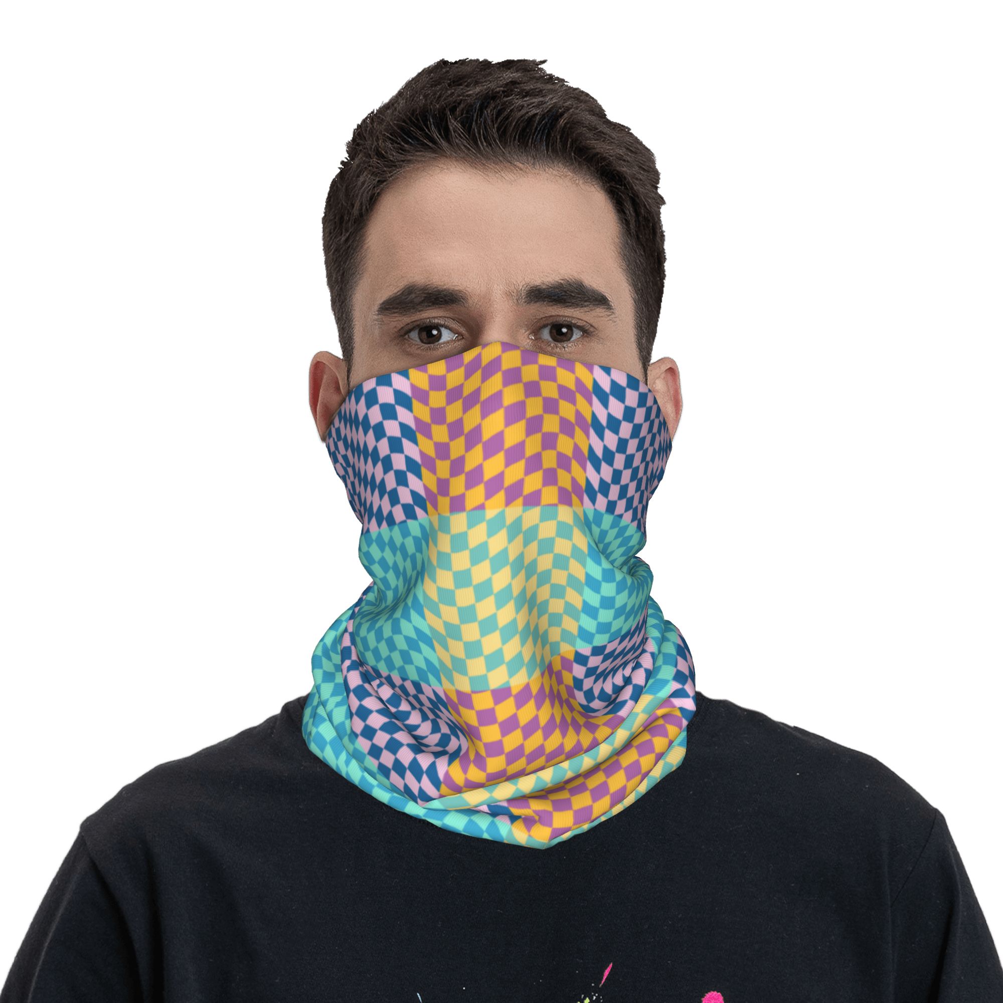 Custom Colored Checkered Banda – Neck Gaiter Face Cover recenzja i cena