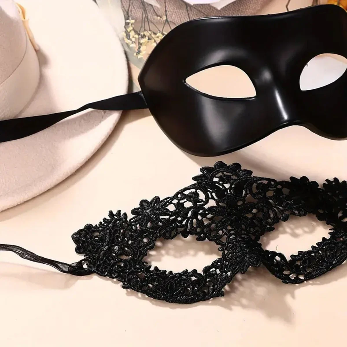 2pcs Elegant Black Lace Masque – Black Face Mask Pack recenzja i cena